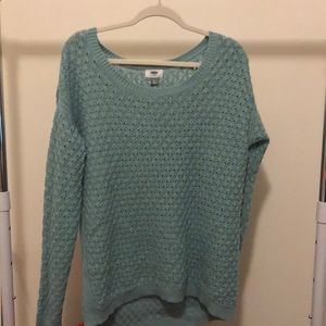 Muted green sweater